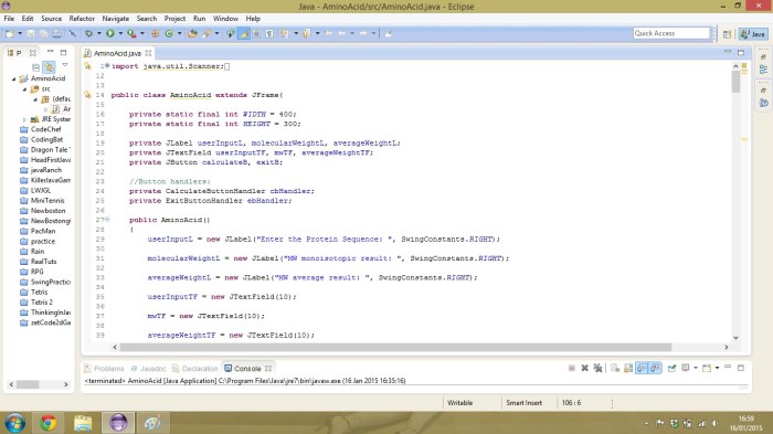 Protein Sequence molecular weight calculator in Java rocoproductions