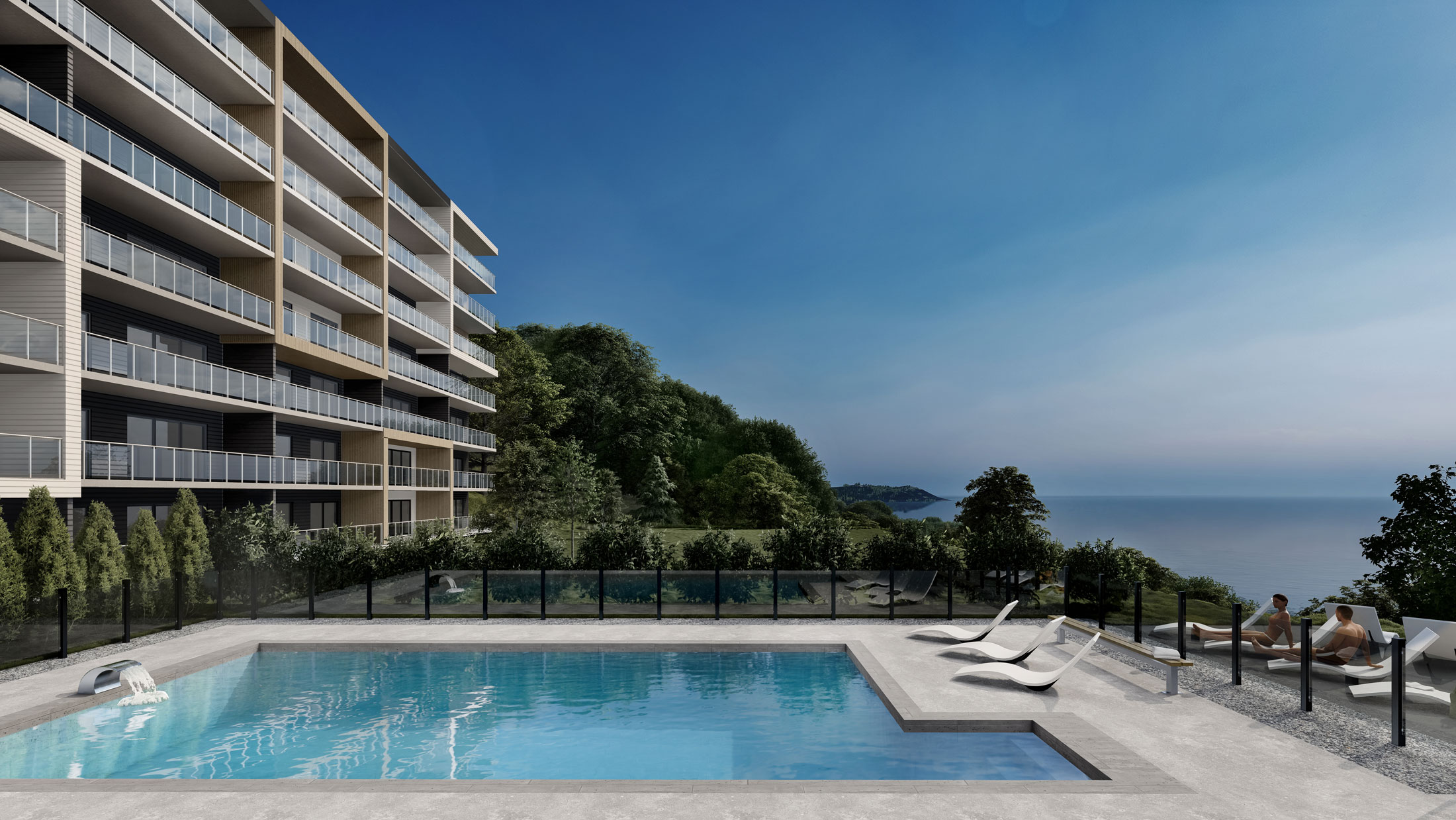 Condos locatifs luxueux Roc Pointe sur le Fleuve, Lévis