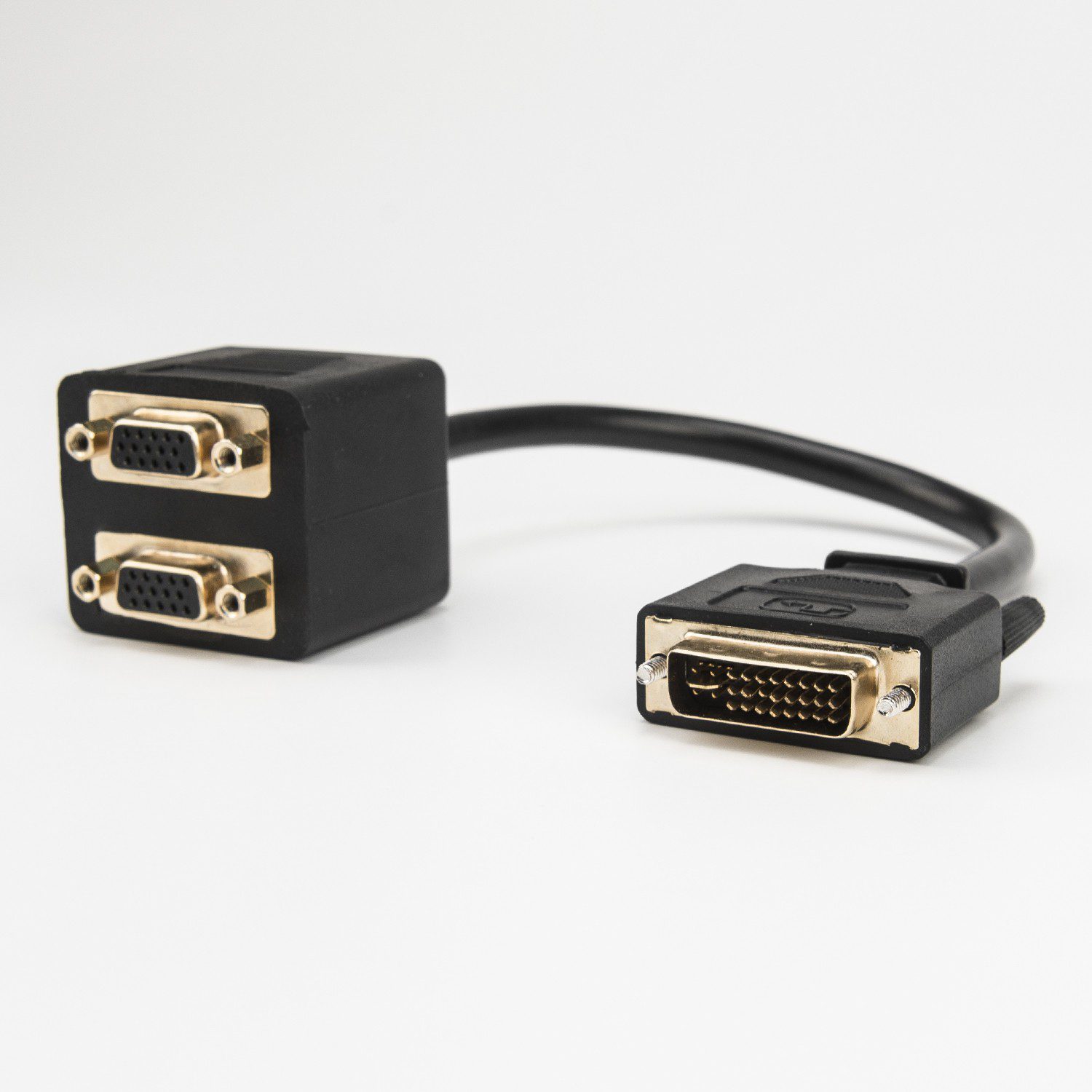 DVII Analog to 2x VGA Video Splitter Cable Adapter M/F 1 ft