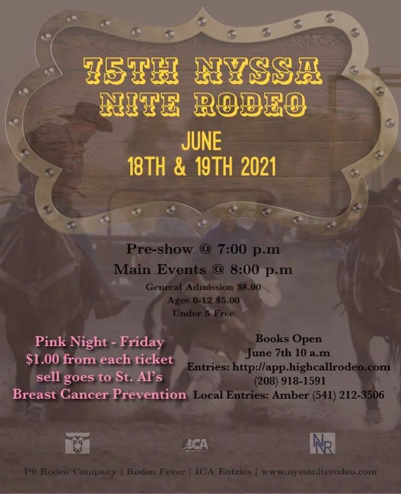 Nyssa Nite Rodeo 2024 Nyssa OR Idaho Cowboy’s Association
