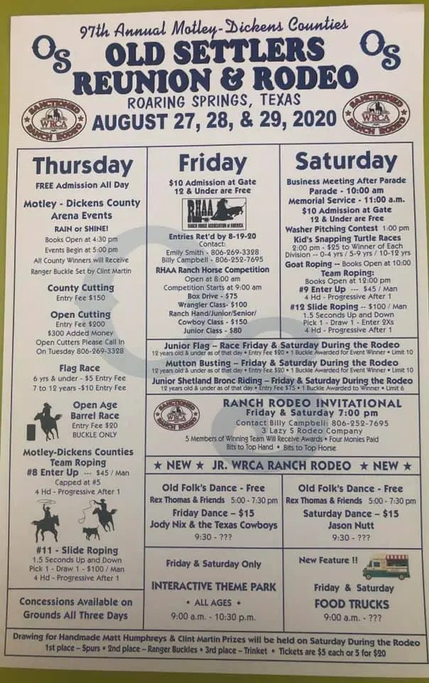 WRRA Old Settler’s Ranch Rodeo 2021