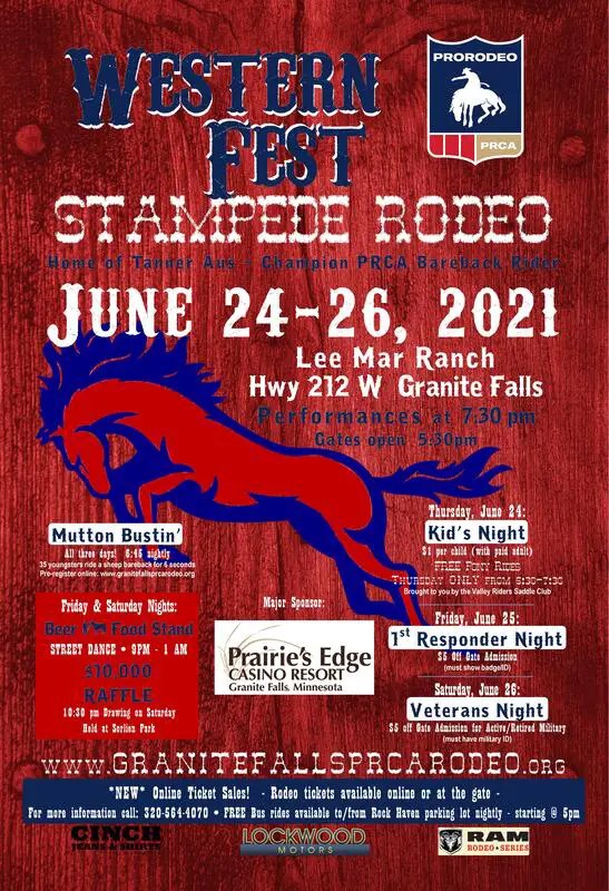 Western Fest Stampede Rodeo Granite Falls Area Chamber of Commerce