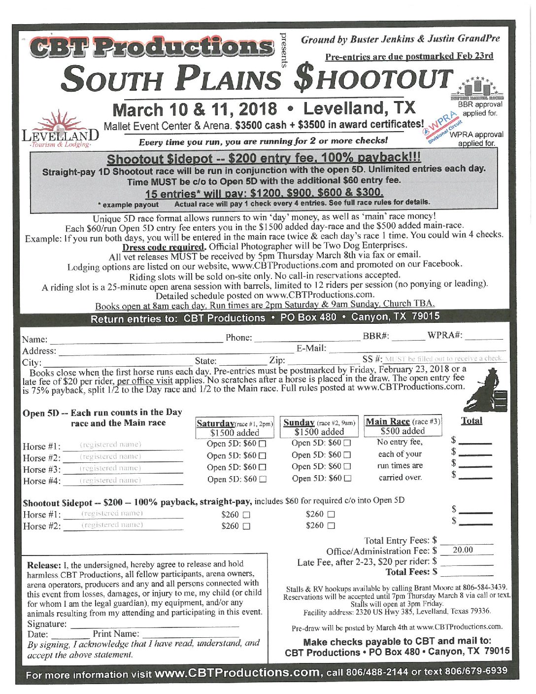South Plains Shootout 2024 Levelland TX CBT Productions