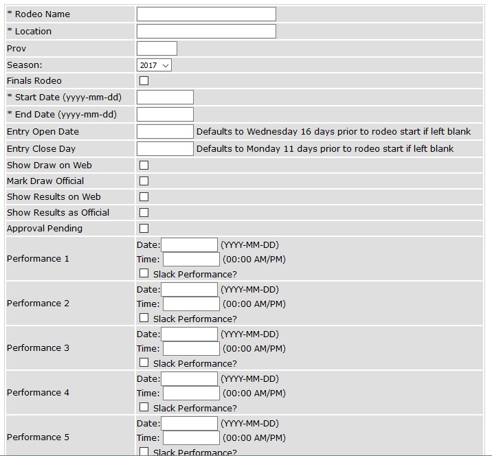 Rodeo Management System (TM) Information
