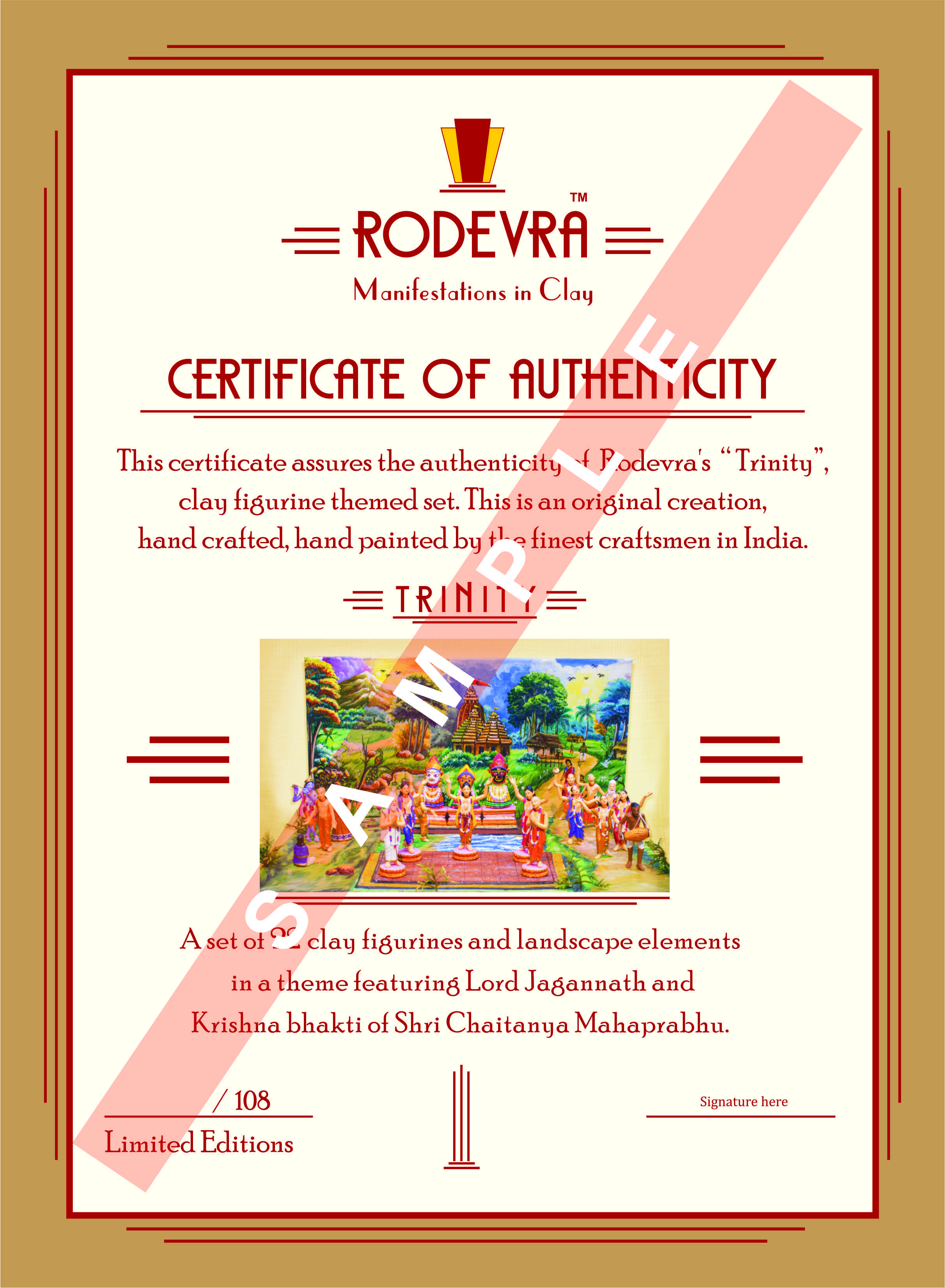 Rodevra Certificate of Authenticity 22 Clay Figurine Themed Set, Mumbai