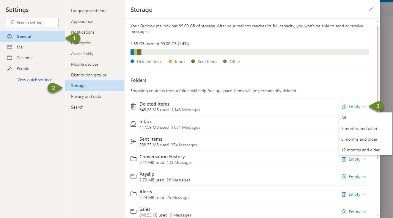 How to clean mailbox via Outlook web access (OWA) RODIN Managed IT Services