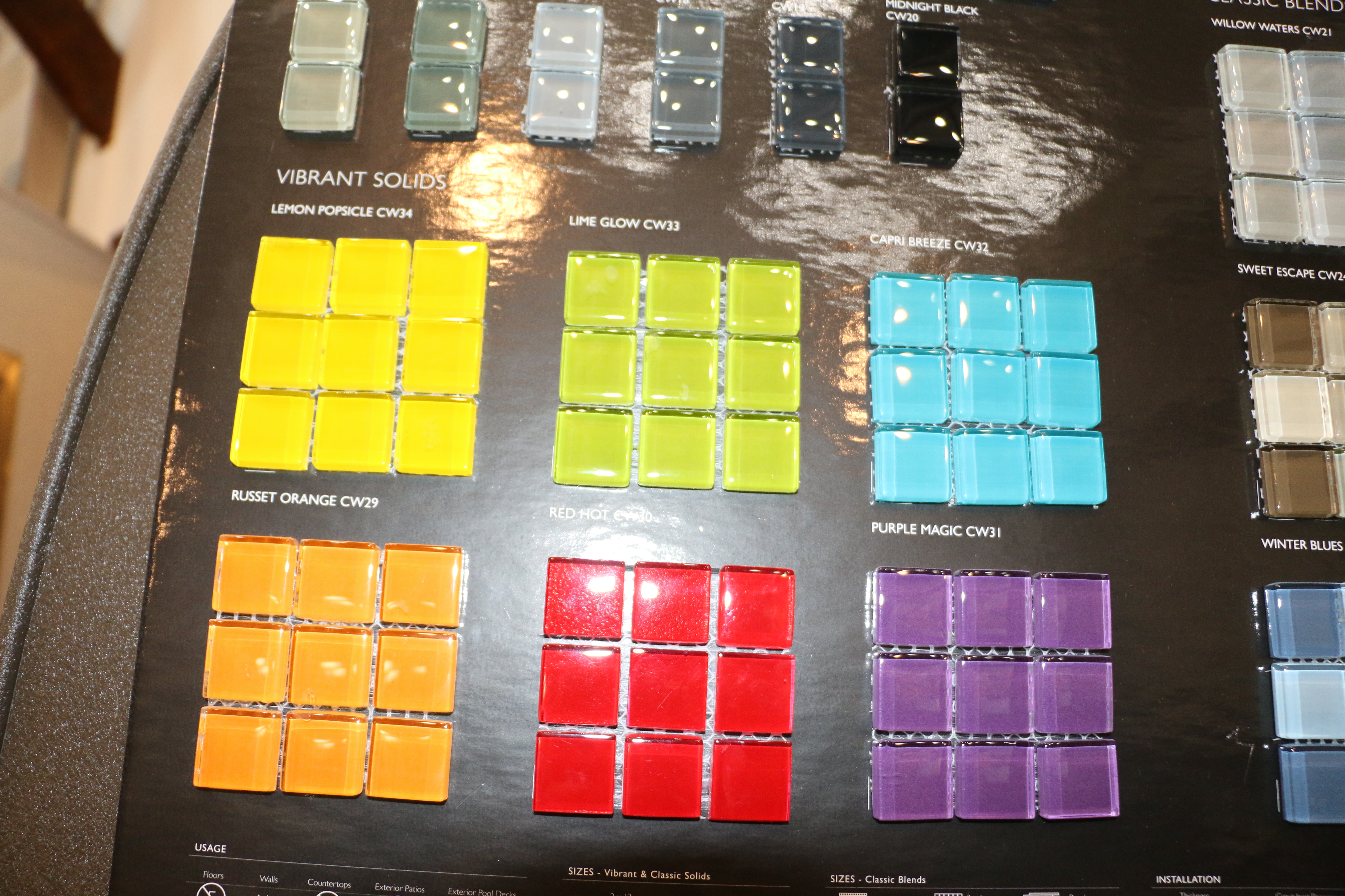 Glass Tile Samples by Daltile Roe Lumber