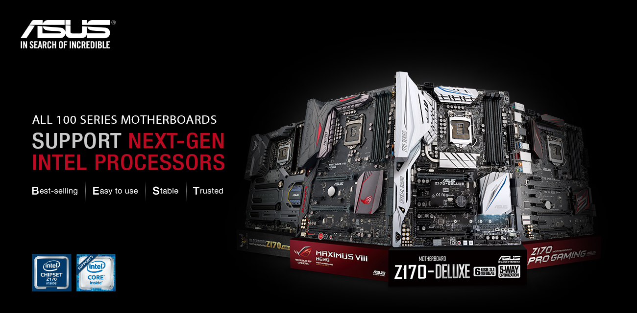 ASUS updates UEFI BIOS for 100series motherboards and Intel’s 7th