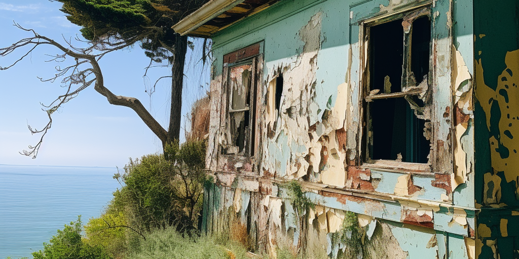 Water Damage Paint Repair in Cayucos Rogall