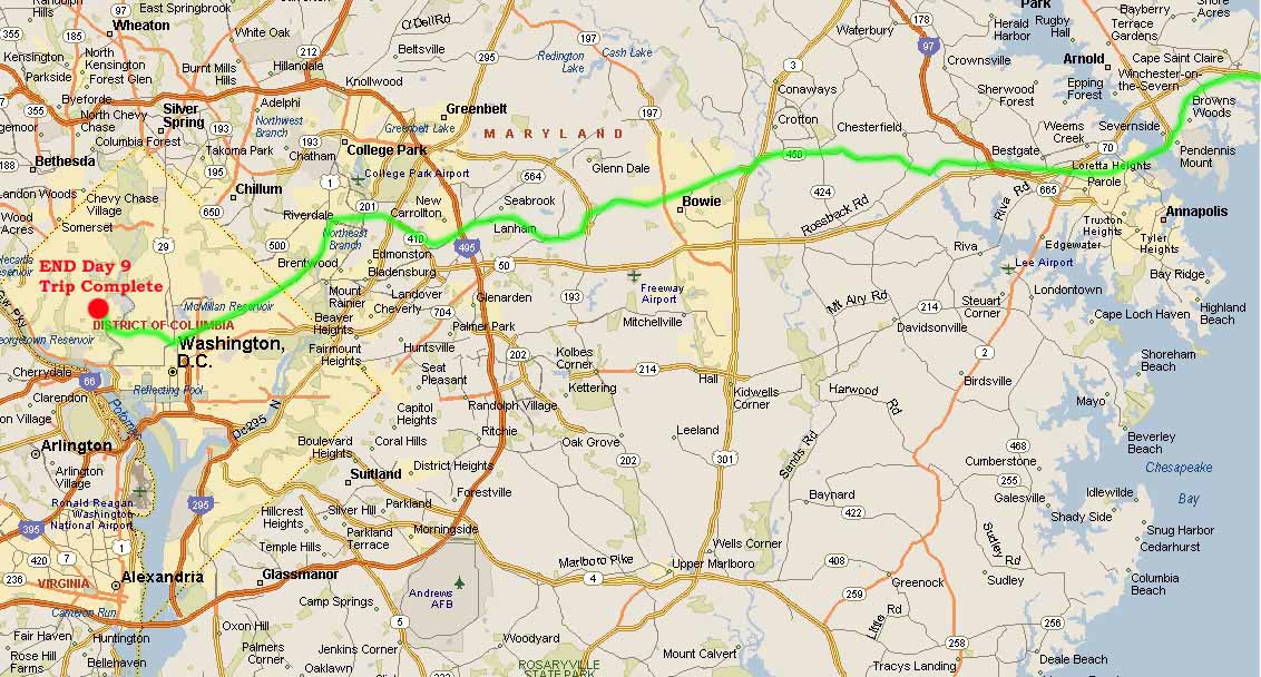 Biking from Boston MA to Washington DC