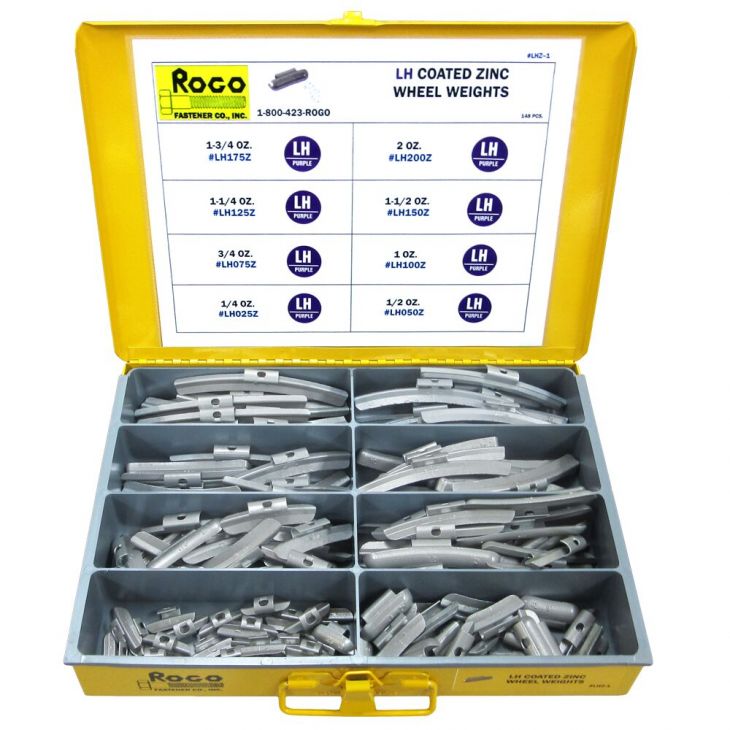 Rogo Fastener Co., Inc. LH Coated Zinc Wheel Weights