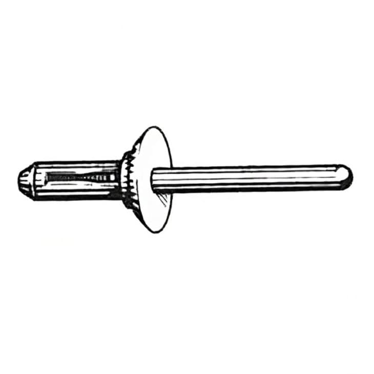 1/4" Black Rivet 1/32"11/64" Grip Range Rogo Fastener Co., Inc.