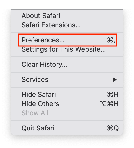 Safari browser setup