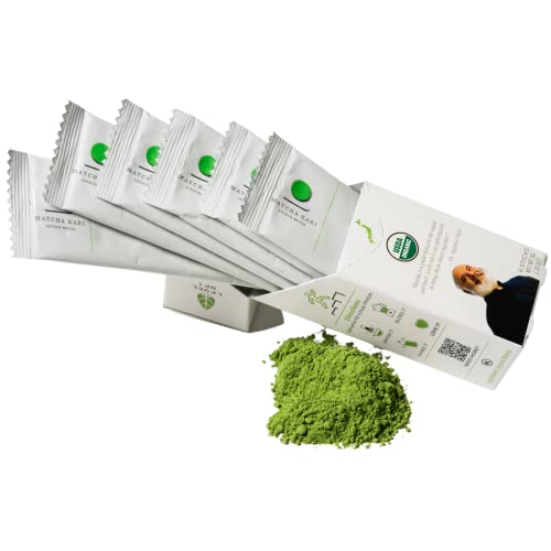 Dr. Weil Matcha Kari Ceremonial Organic Matcha Green Tea Single Serving Sticks, Matcha Powder