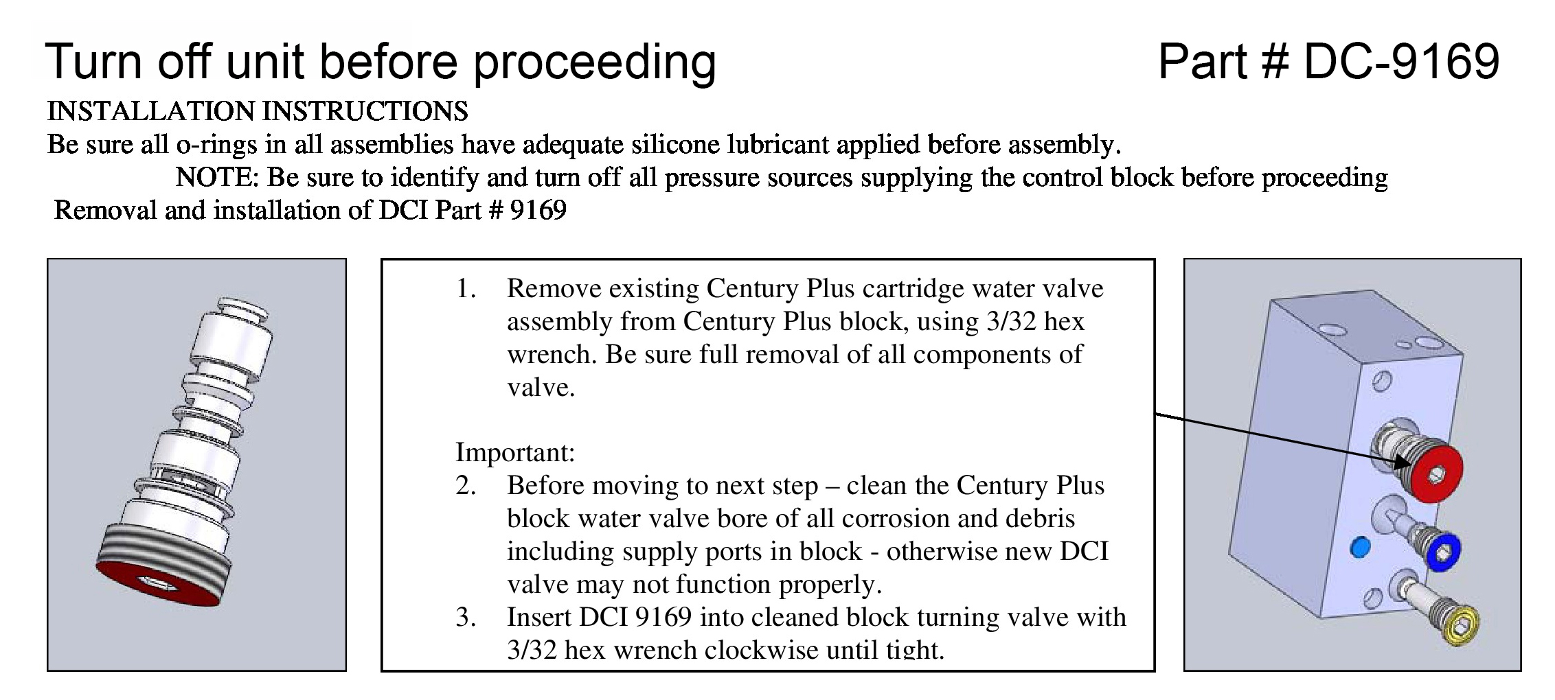Adec® Century Plus Water Cartridge (Pkg. 3) Rogue Dental