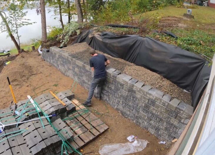 Building a Block Retaining Wall » Rogue Engineer