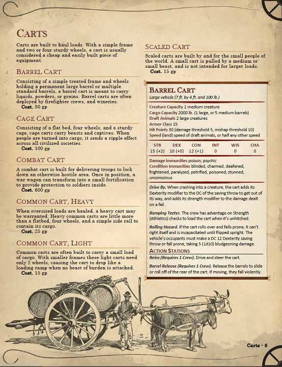 DMs Guild Review Various Vehicles RogueWatson