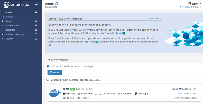 DockerをWebUIで管理するPortainer │ Rokkou Systems