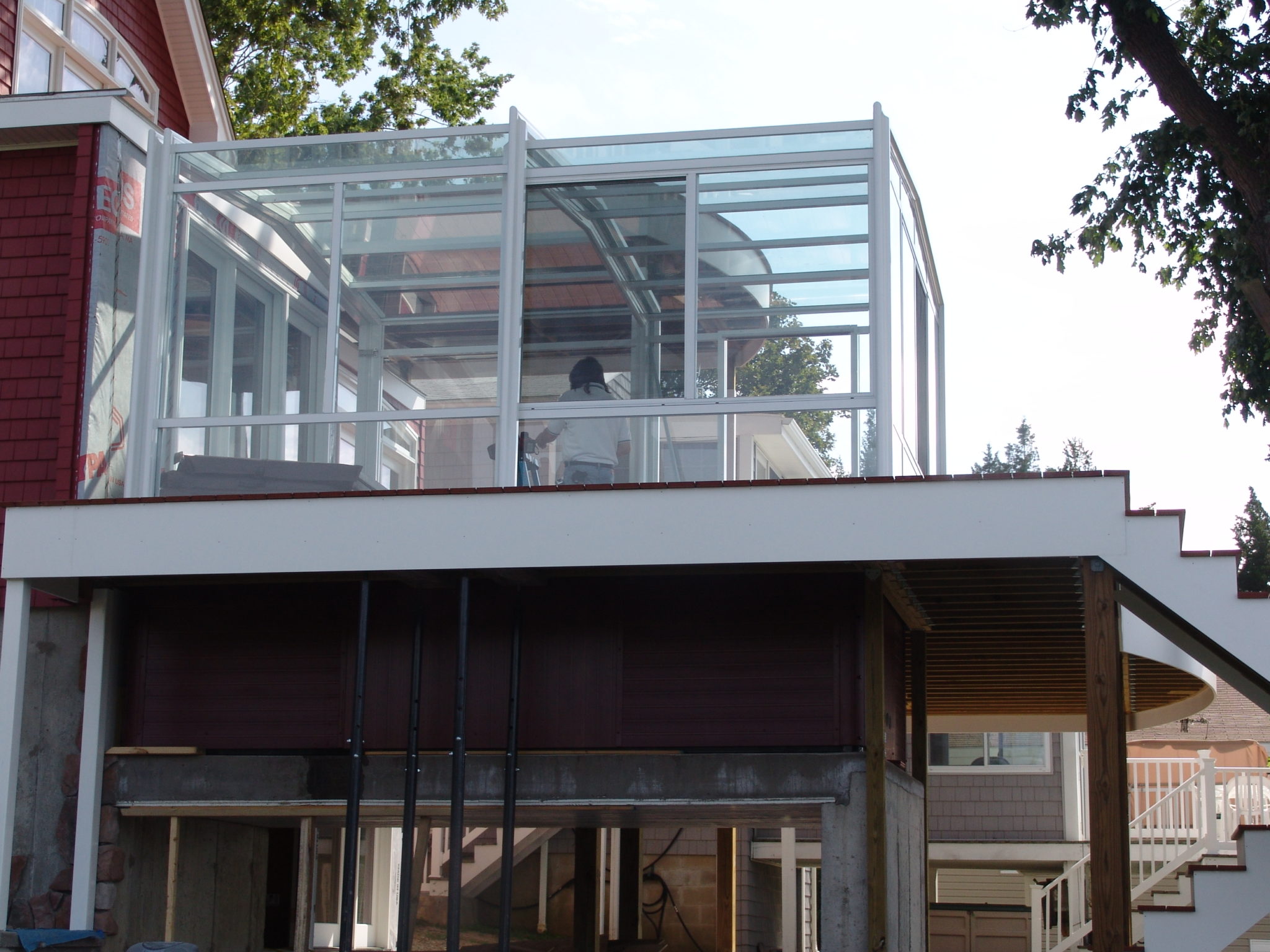 Retractable Hot Tub Enclosure Manufactured by RollACoverAmerica's