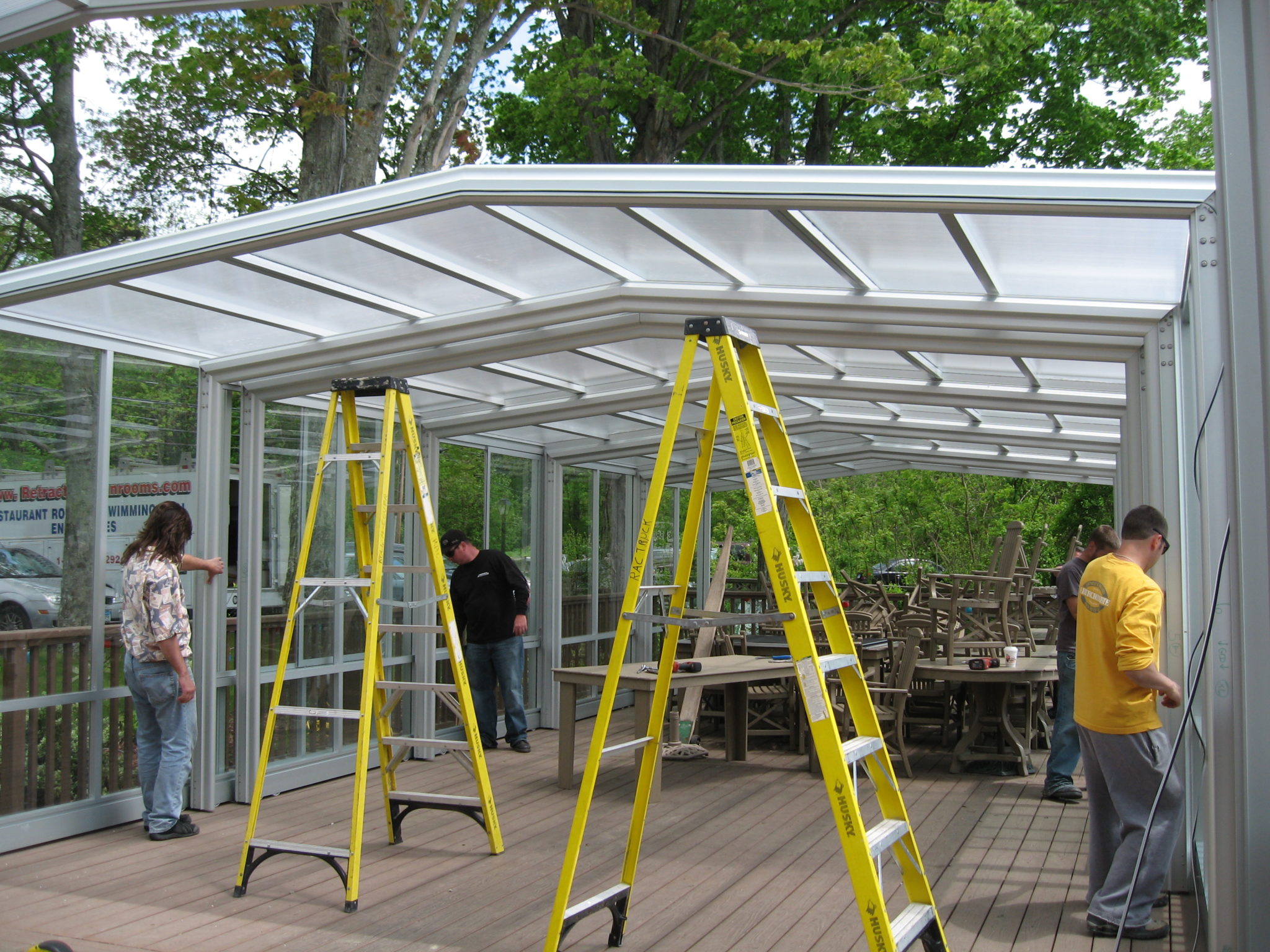 Housatonic House Retractable Enclosure by RollACoverAmerica's Leading