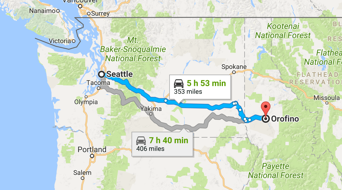 map from seattle to idaho Rolla Roaster