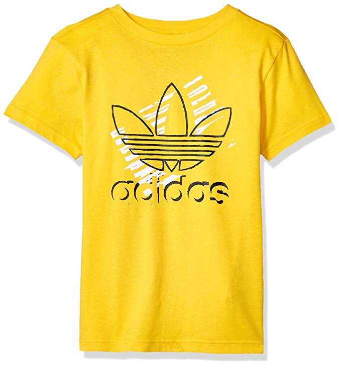 Adidas Originals Trefoil Art Big Kids' TShirt Yellow DY5856 eBay