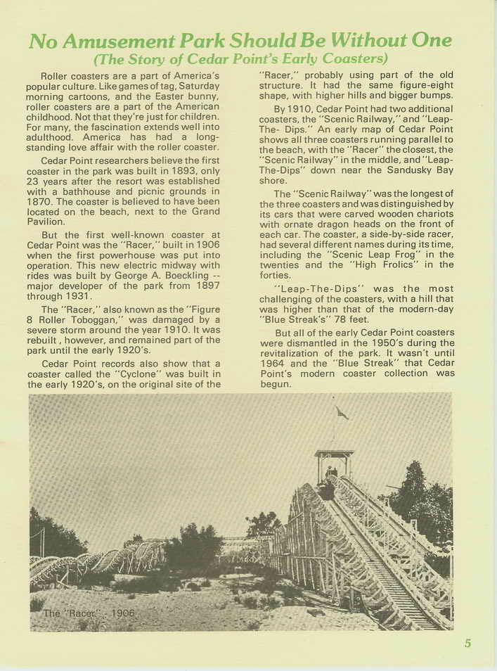 The Coaster Enthusiast's Guide to Cedar Point May 1978