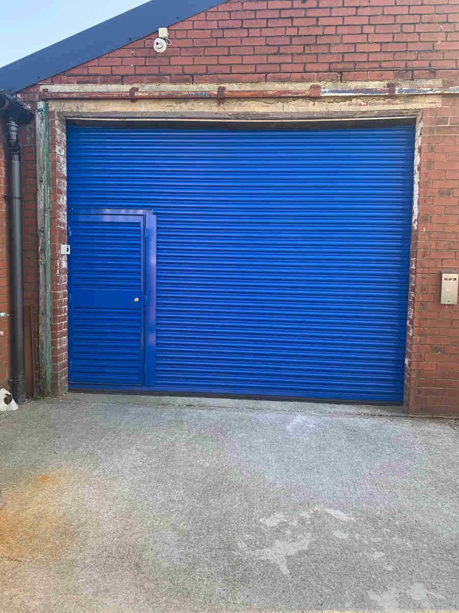 Roller Shutter With Wicket Gate, Manchester Westwood Security Shutters