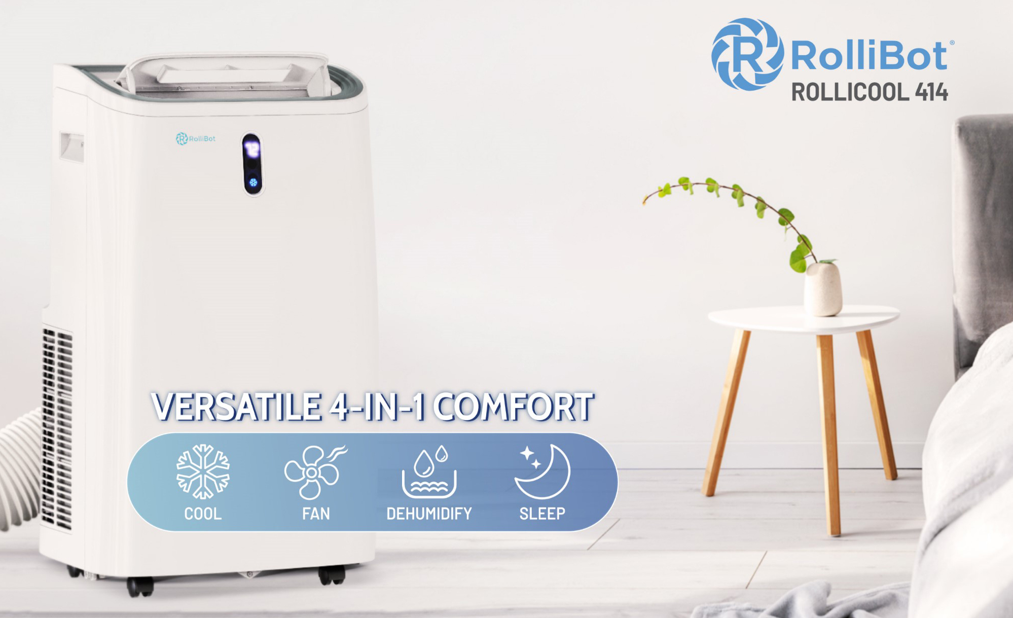 ROLLICOOL 14,000 BTU Portable Air Conditioner – Alexa-Ready App