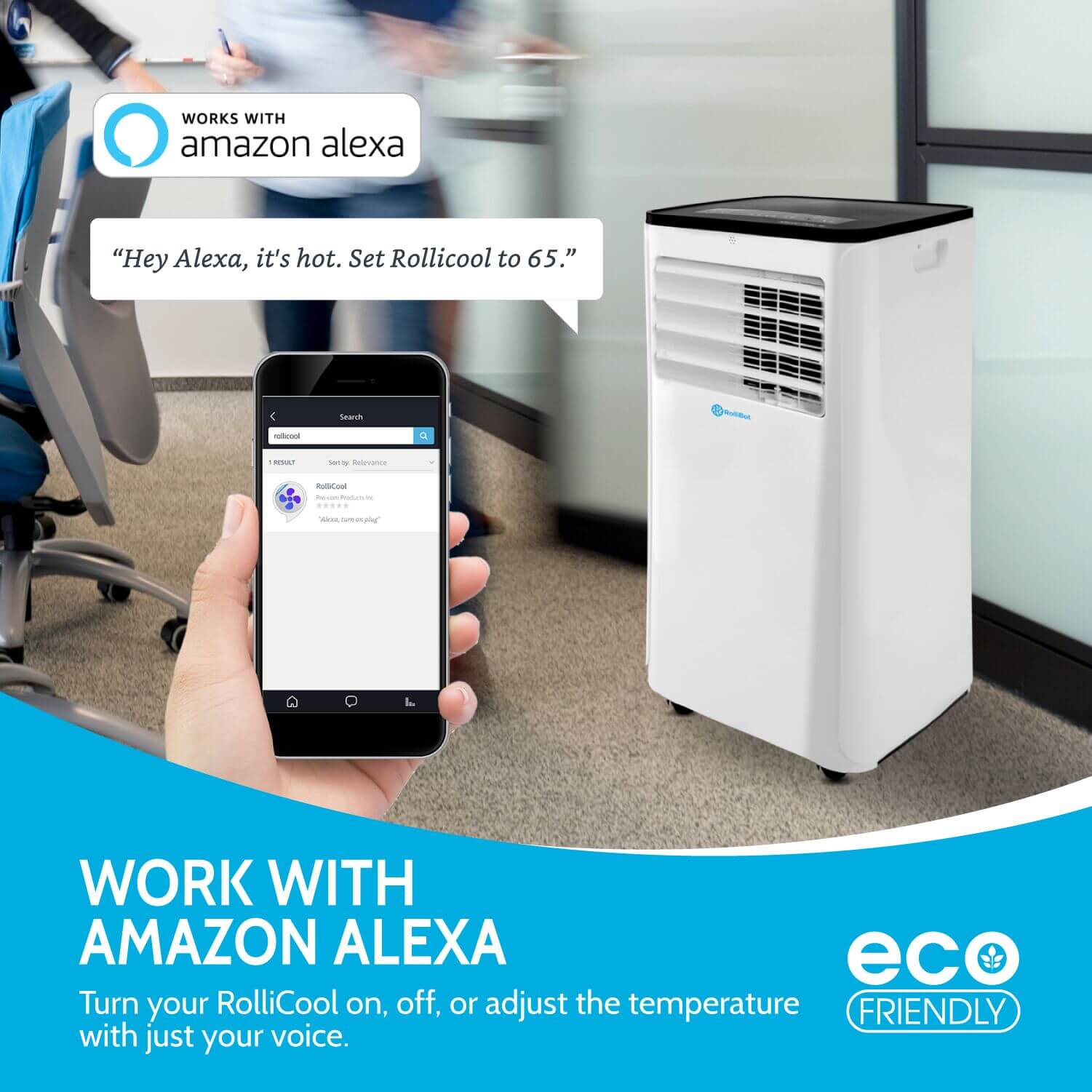 RolliCool COOL208 – 10,000 BTU cooling and heating capacity – RolliBot