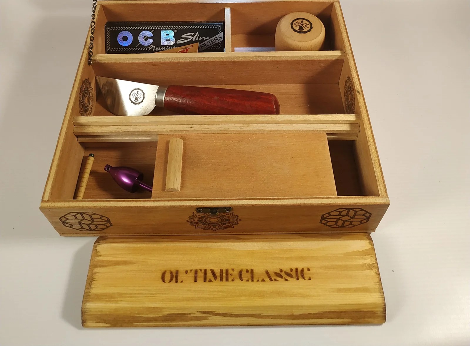 Stash box large full theme Combo with Rolling Tray ROLLIN' TIME CLASSIC