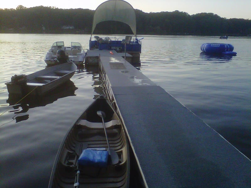 Diamond Lake, Michigan Dock & Barge