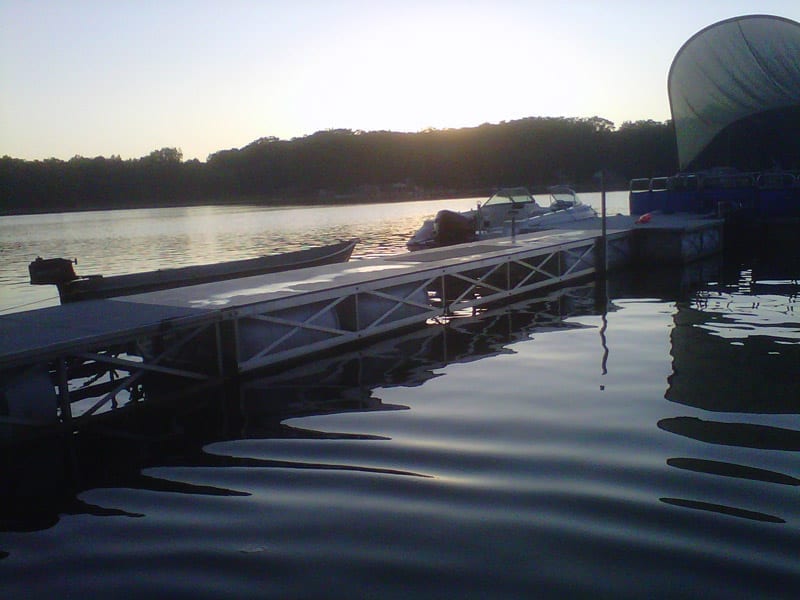 Diamond Lake, Michigan Dock & Barge