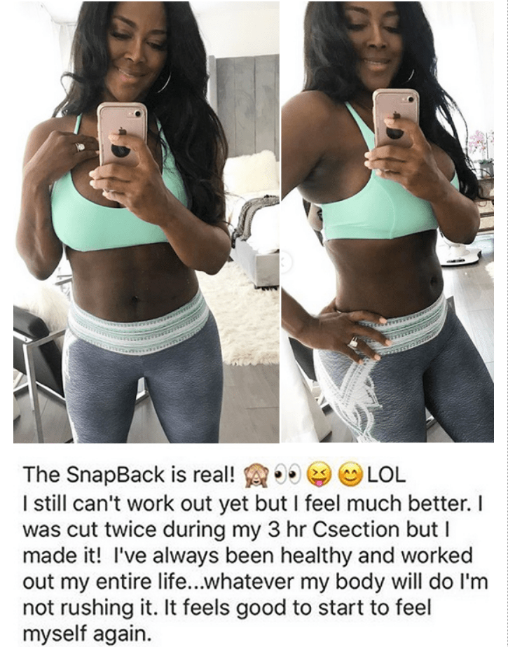 Kenya Moore Slams Fans For Saying Snapback After Childbirth Is From Surgery – Rolling Out