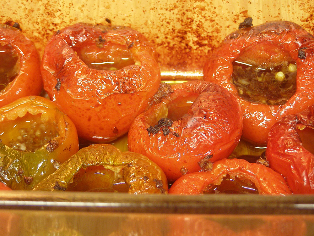 Red Cherry Peppers, Roasted with Balsamic Vinegar