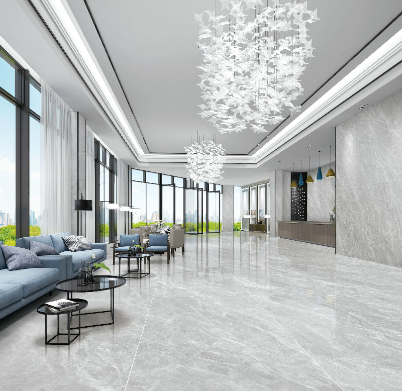 Grey Marble Slab In Living Room