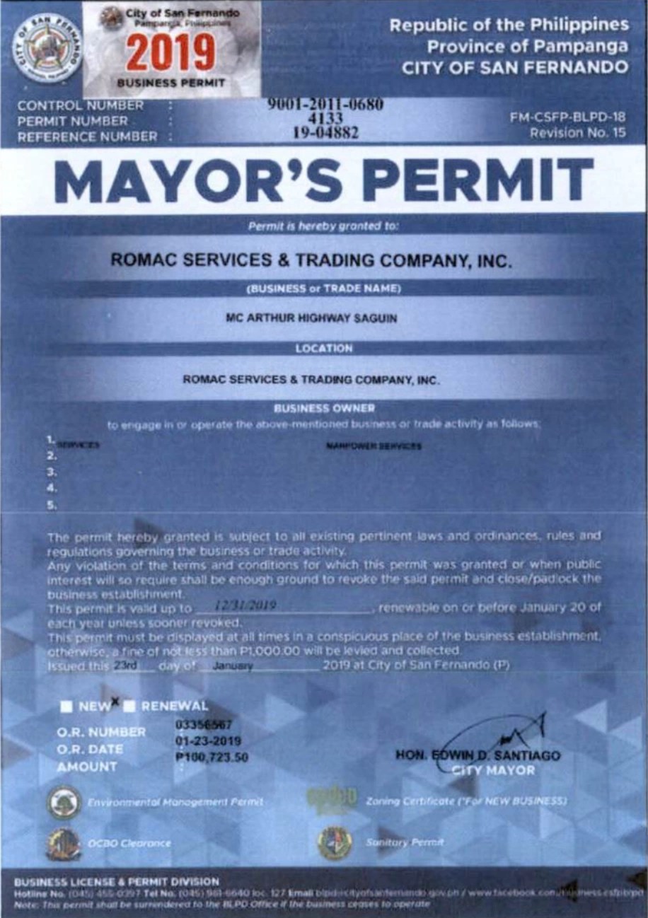 Certifications and Registrations The ROMAC Group