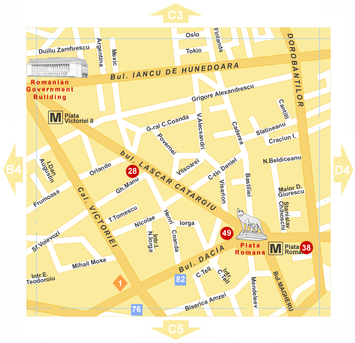 Bucharest Map ROMANIA