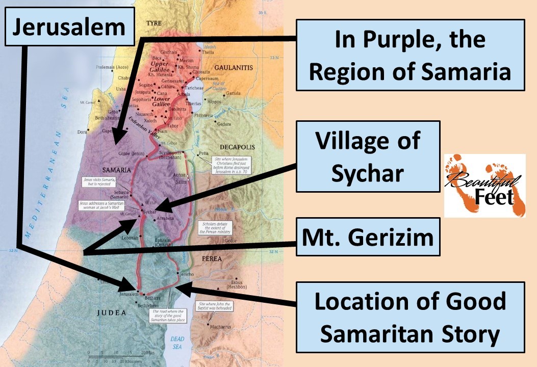 Sychar Samaria Map