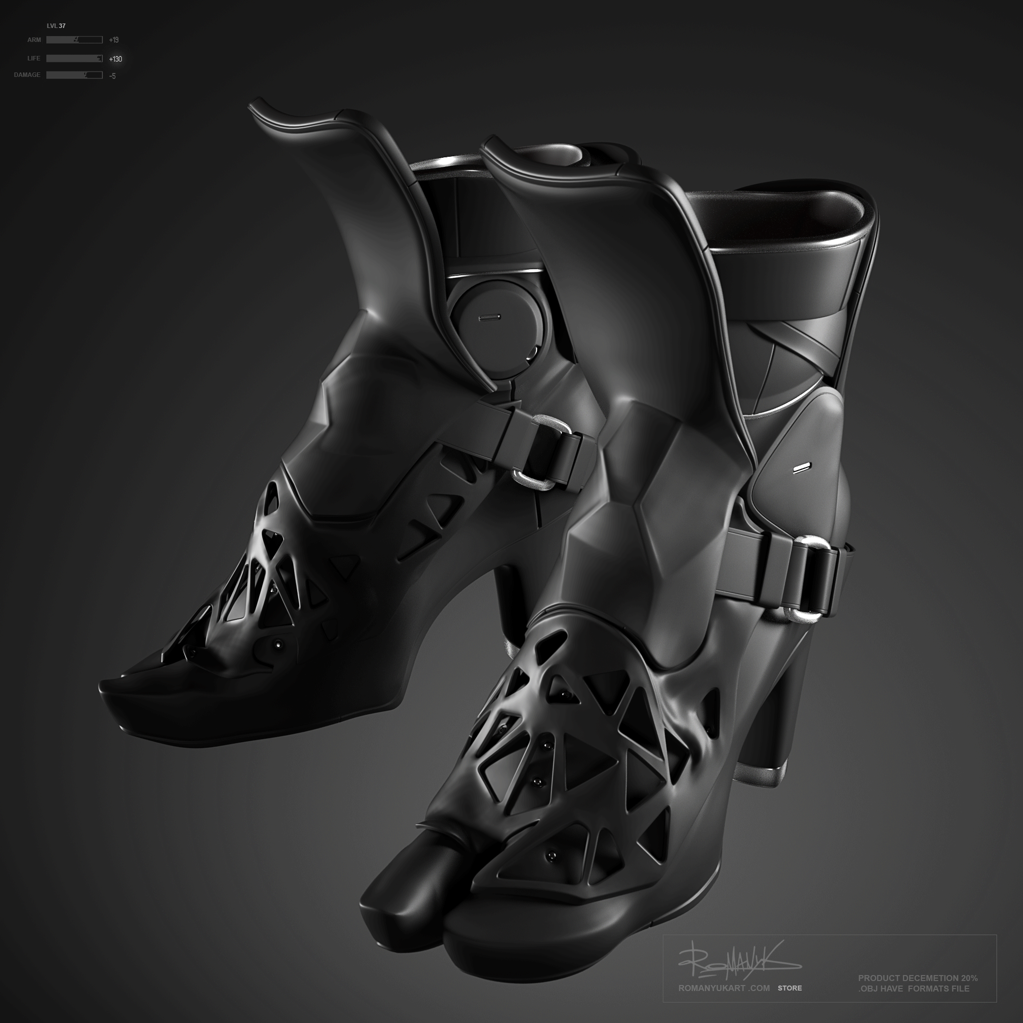 FUTURISTIC HEEL BOOTS