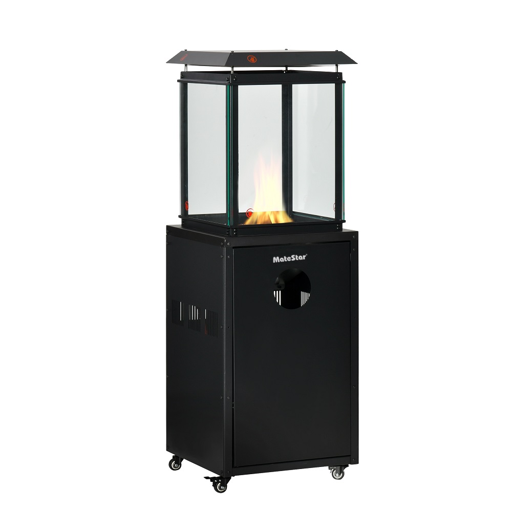 MATESTAR Patio Heater Flame gas with glass MAT1201 ROMICO