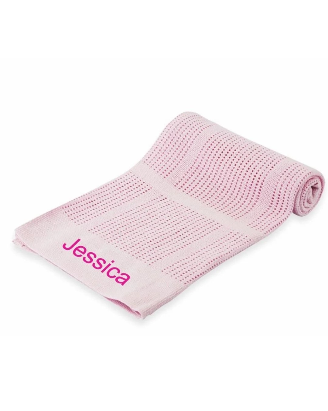 Personalised Baby Cellular BlanketPink Rompibaby