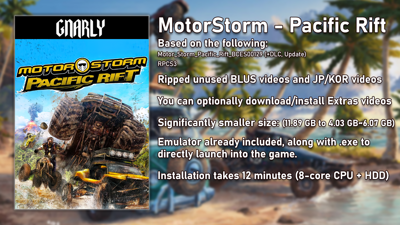 MotorStorm Pacific Rift (+RPCS3) Repacks PS3 Game Download