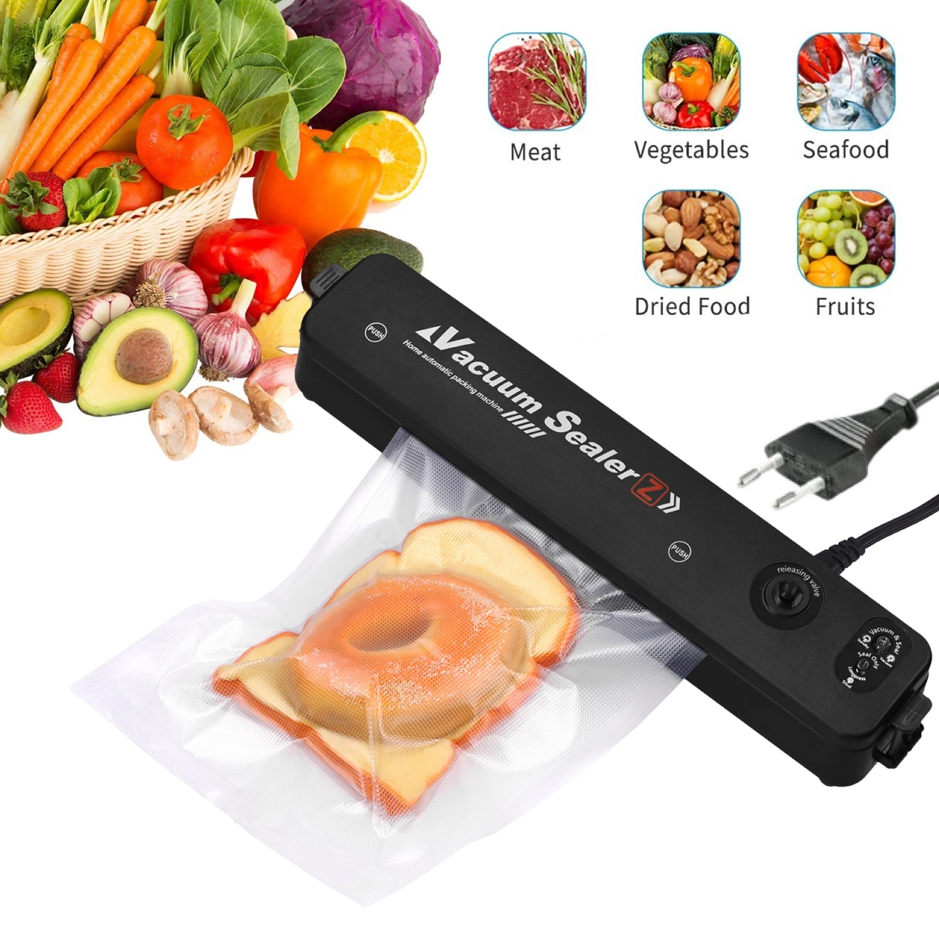 Maquina Automática Selladora Al Vacío Bolsas Alimentos / Vacuum Sealer