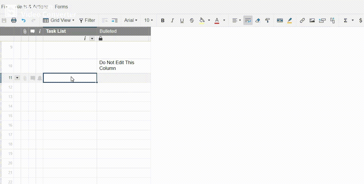 Smartsheet Bulleted Lists Ronin Global