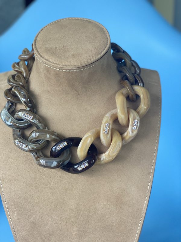 resin chain link necklace RzJewelryDesign