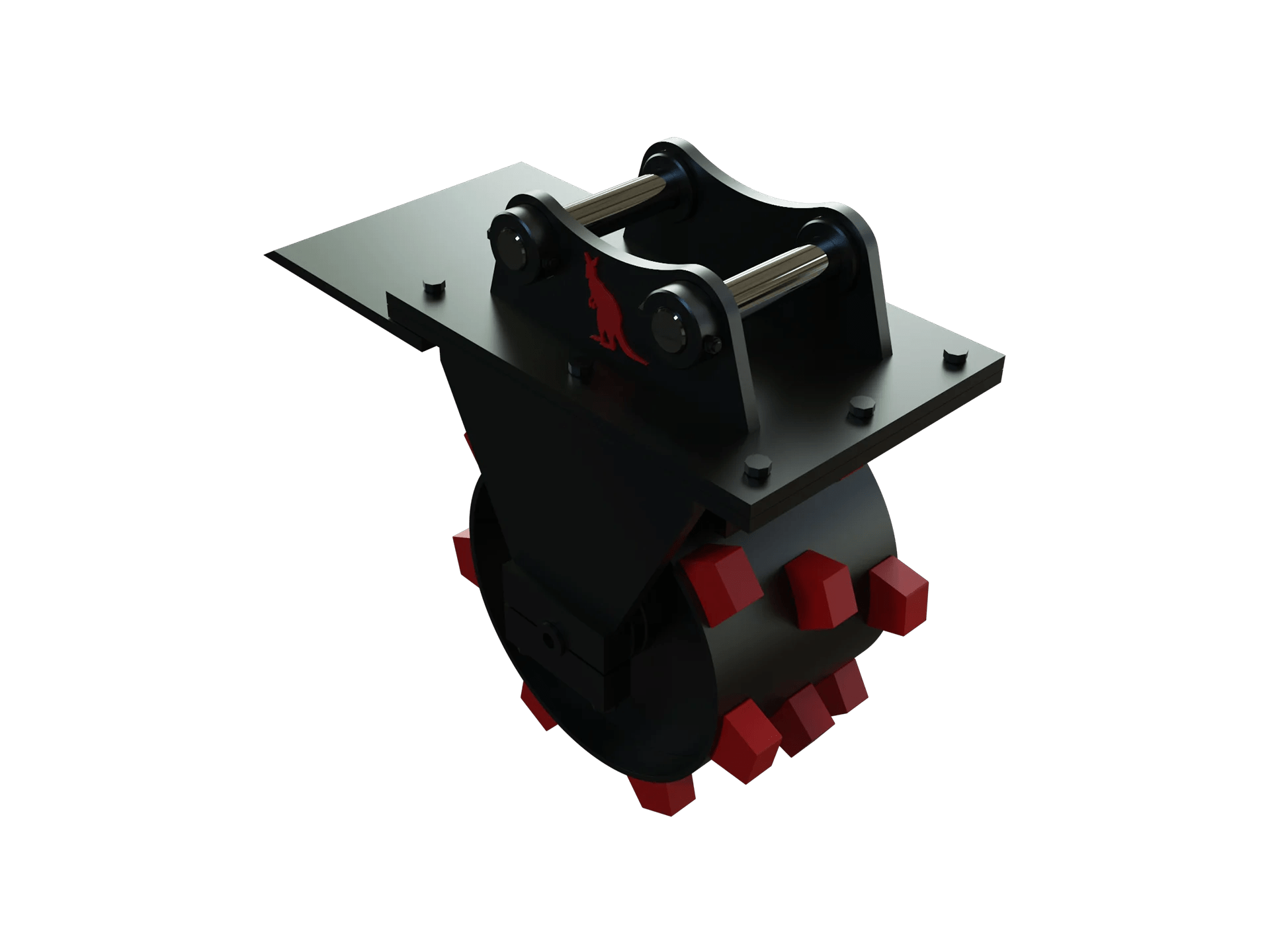 Backhoe Compaction Wheel (Drum Style) Roo Attachments