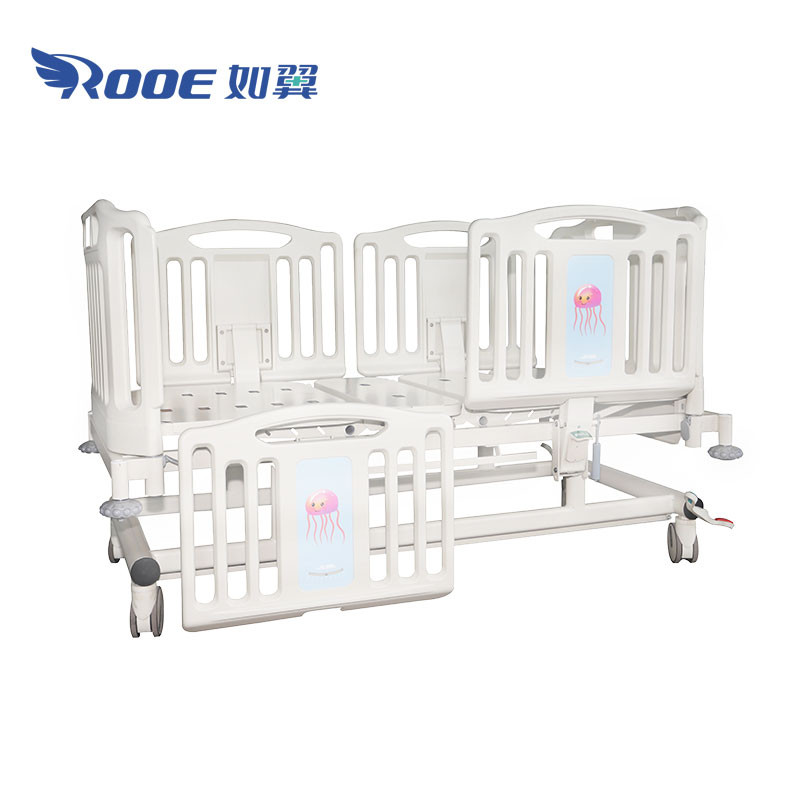 Manual Pediatric Hospital Bed High Rails Children's ICU Beds from Rooe