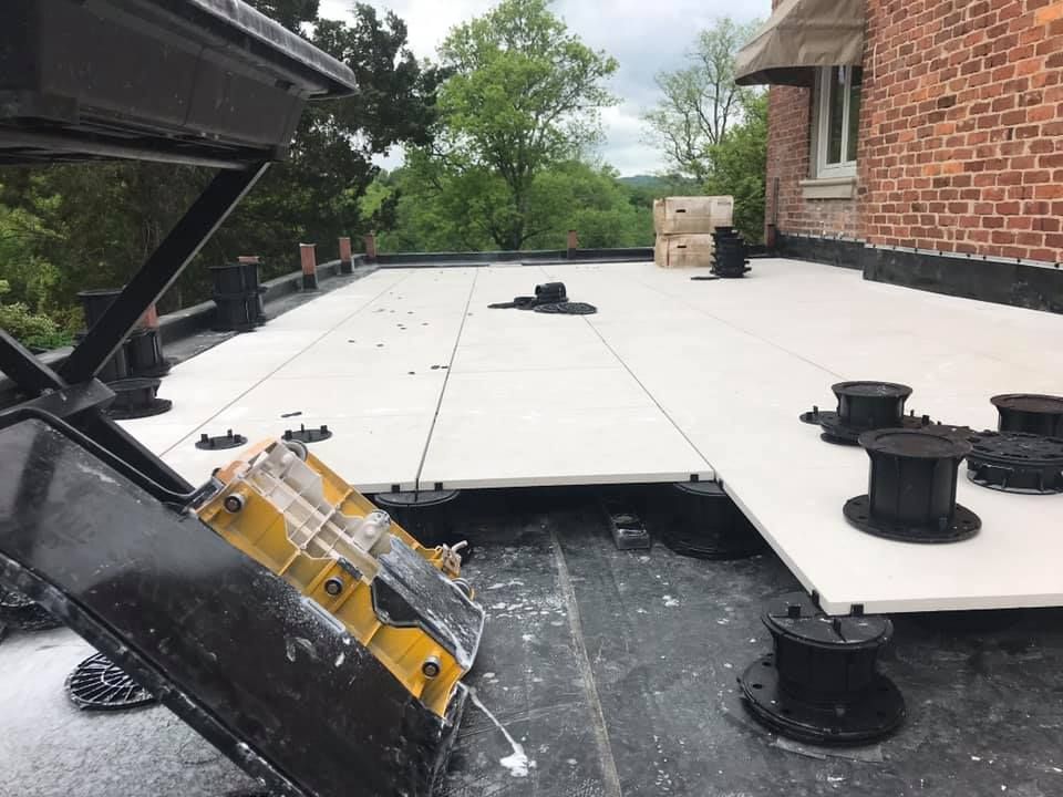 Nashville Commercial Roofers Install Roof Pavers MidSouth