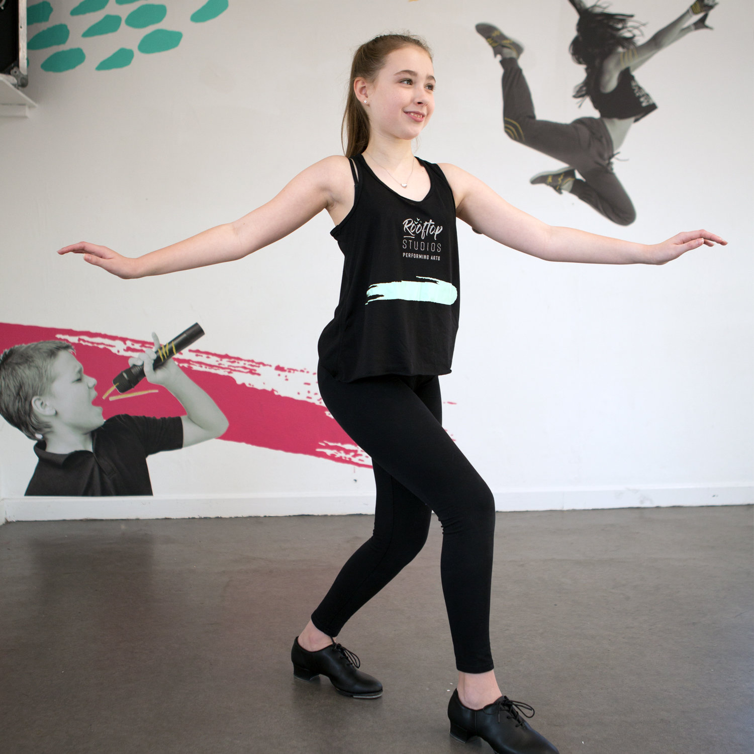 Black Dance Leggings Rooftop Studios